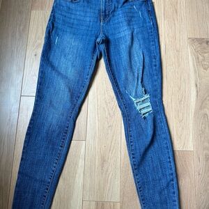 Lucky Brand Dark Blue Distressed Skinny Jeans
